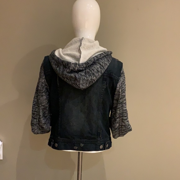 Free people black blue Jean jacket size S - Picture 6 of 8